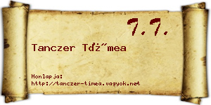 Tanczer Tímea névjegykártya